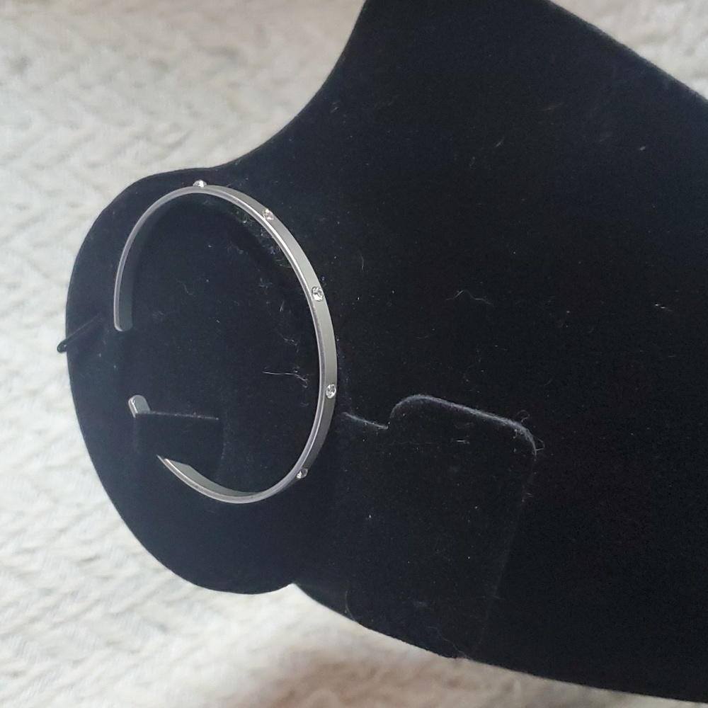 GIANI BERNINI Crystal Inner Message Cuff Bangle Bracelet in Sterling Silver
